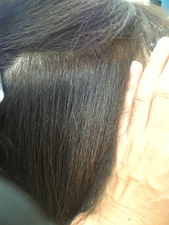 奈良の美容院で失敗されたちぢれ毛を治した画像